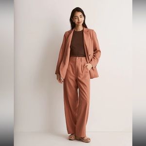 Madewell The Neale Straight-Leg Pant in Drapeweave in Dusty Rose
